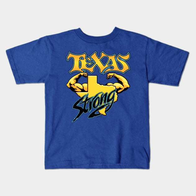 TEXAS STRONG Hurricane Harvey Fundraiser Kids T-Shirt by Txtoyman